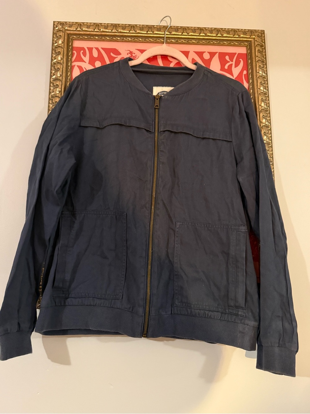 Old Navy Lightweight Zip Jacket in Navy Blue